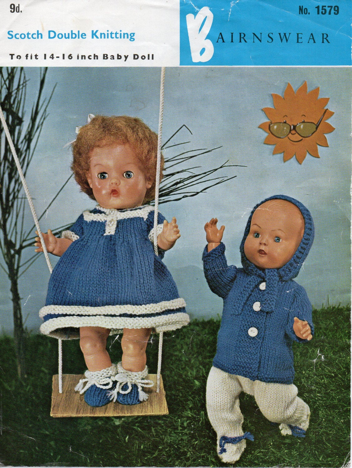 Free Knitting Patterns For 14 Inch Doll Clothes Vintage Ba Doll Clothes Knitting Pattern Pdf Doll Dress Jacket Trousers Bootees Dolls Outfit 14 16 Doll Dk Light Worsted Instant Download