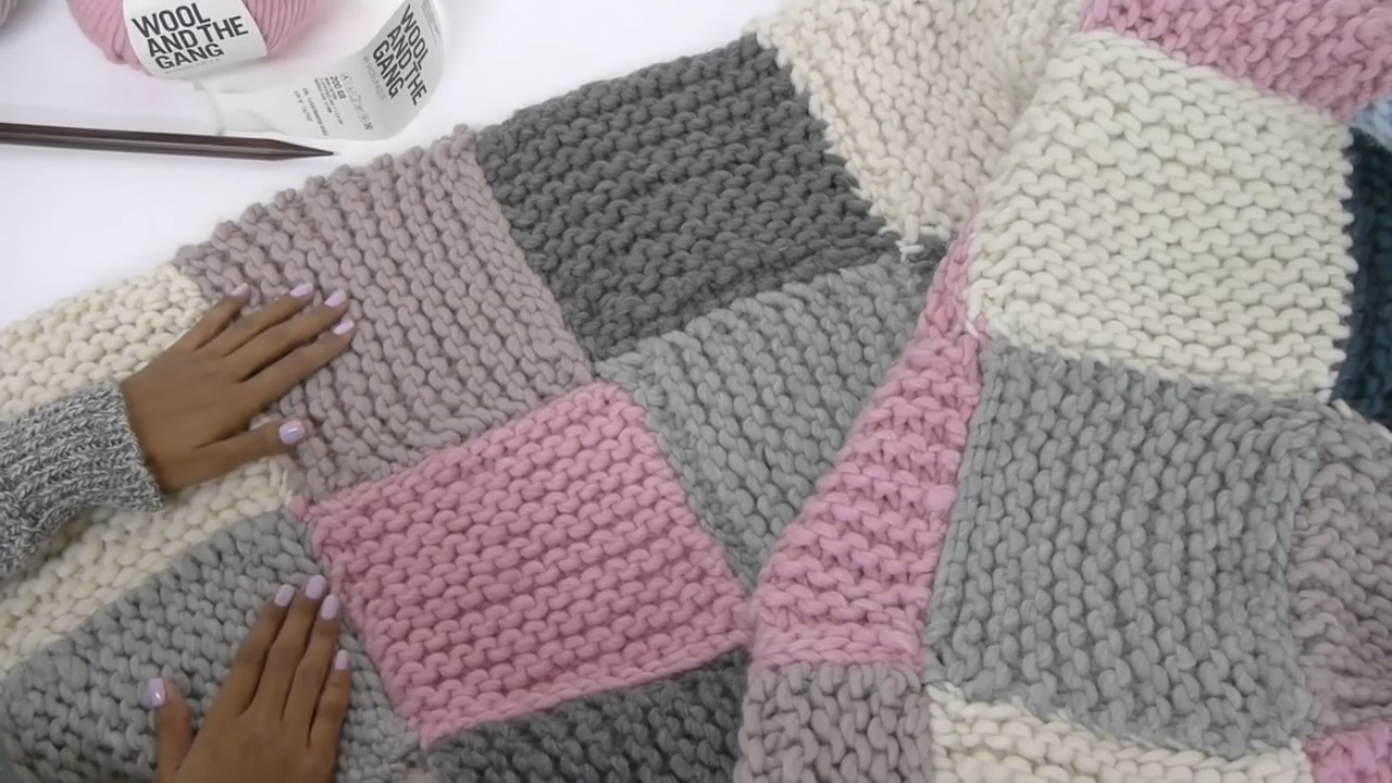 Knitted Quilt Block Patterns How To Knit A Patchwork Blanket With Pictures Wikihow