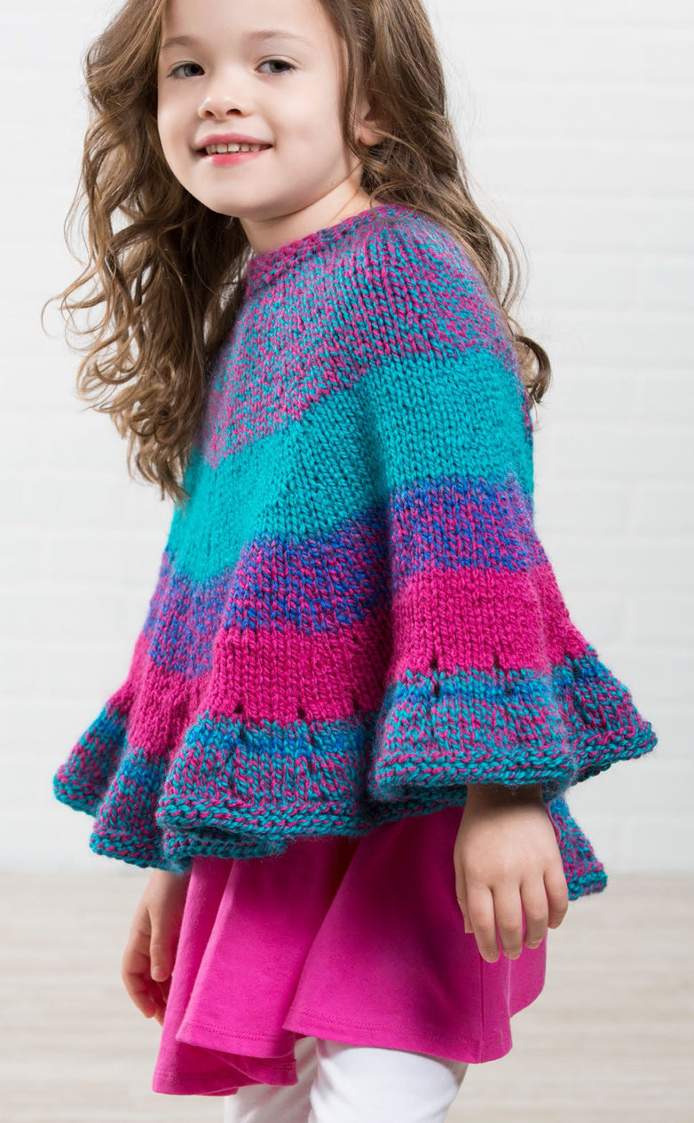 Knitting Pattern For Childs Poncho Ponchos For Babies And Children In The Loop Knitting