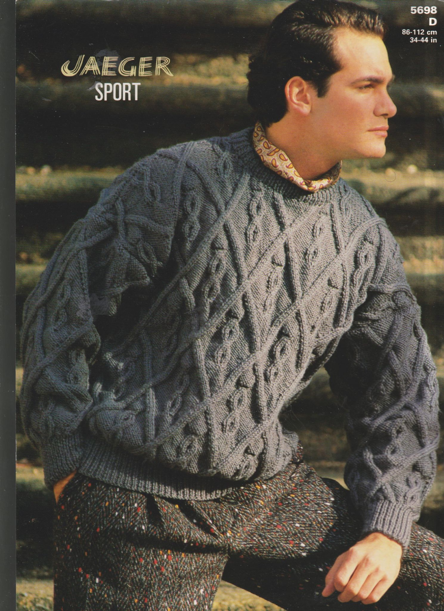 Mens Knitting Patterns Original Jaegar Knitting Pattern 5698 Jaeger Sport Mans Boys Mens Aran Cable Sweater Juimper