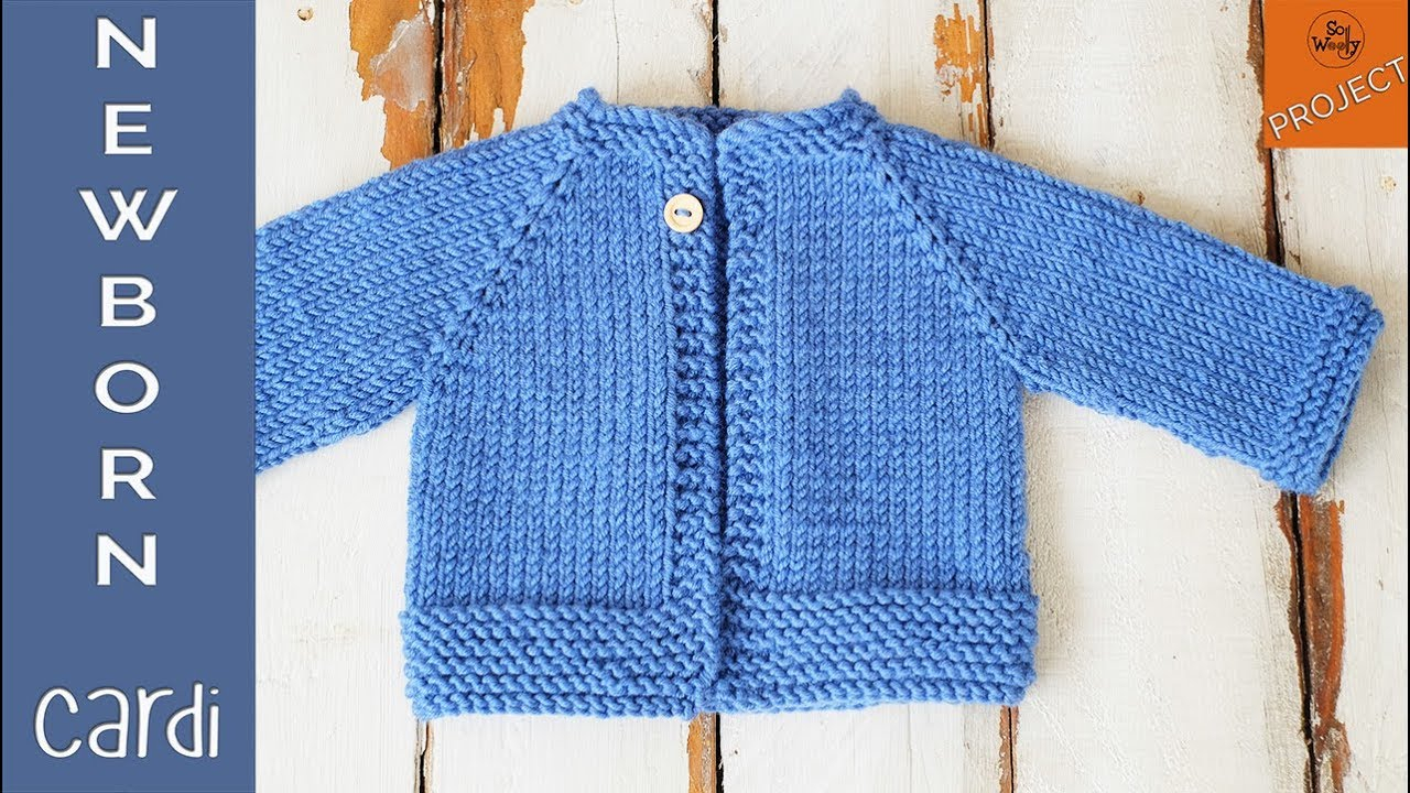 New Born Knitting Patterns How To Knit A Newborn Cardigan For Beginners Part 1