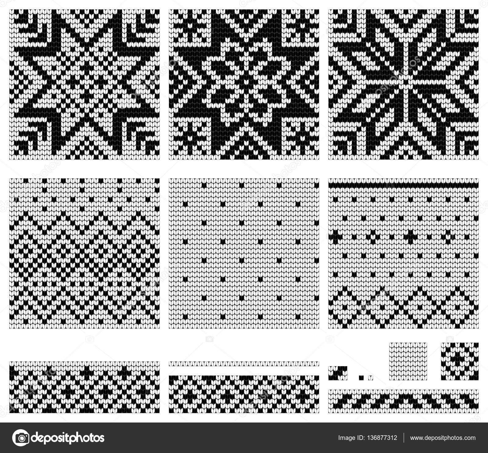 Norwegian Patterns For Knitting Set Of Norwegian Star Knitting Patterns Stock Vector Xenbuddism