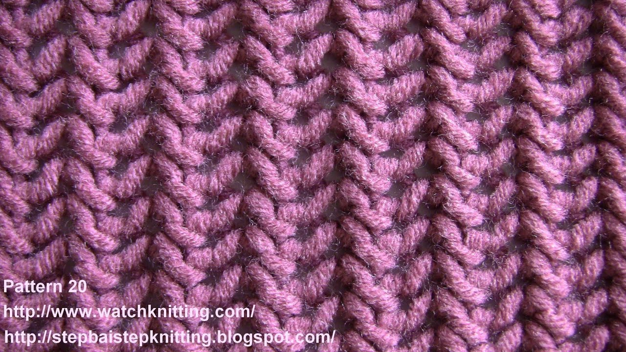 Pattern Knit Herringbone Stitch Free Knitting Patterns Stitch 20
