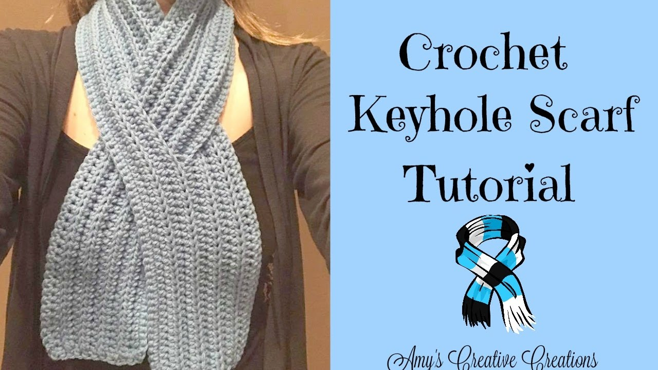 Ascot Scarf Knitting Pattern Crochet Keyhole Scarf Tutorial Crochet Jewel