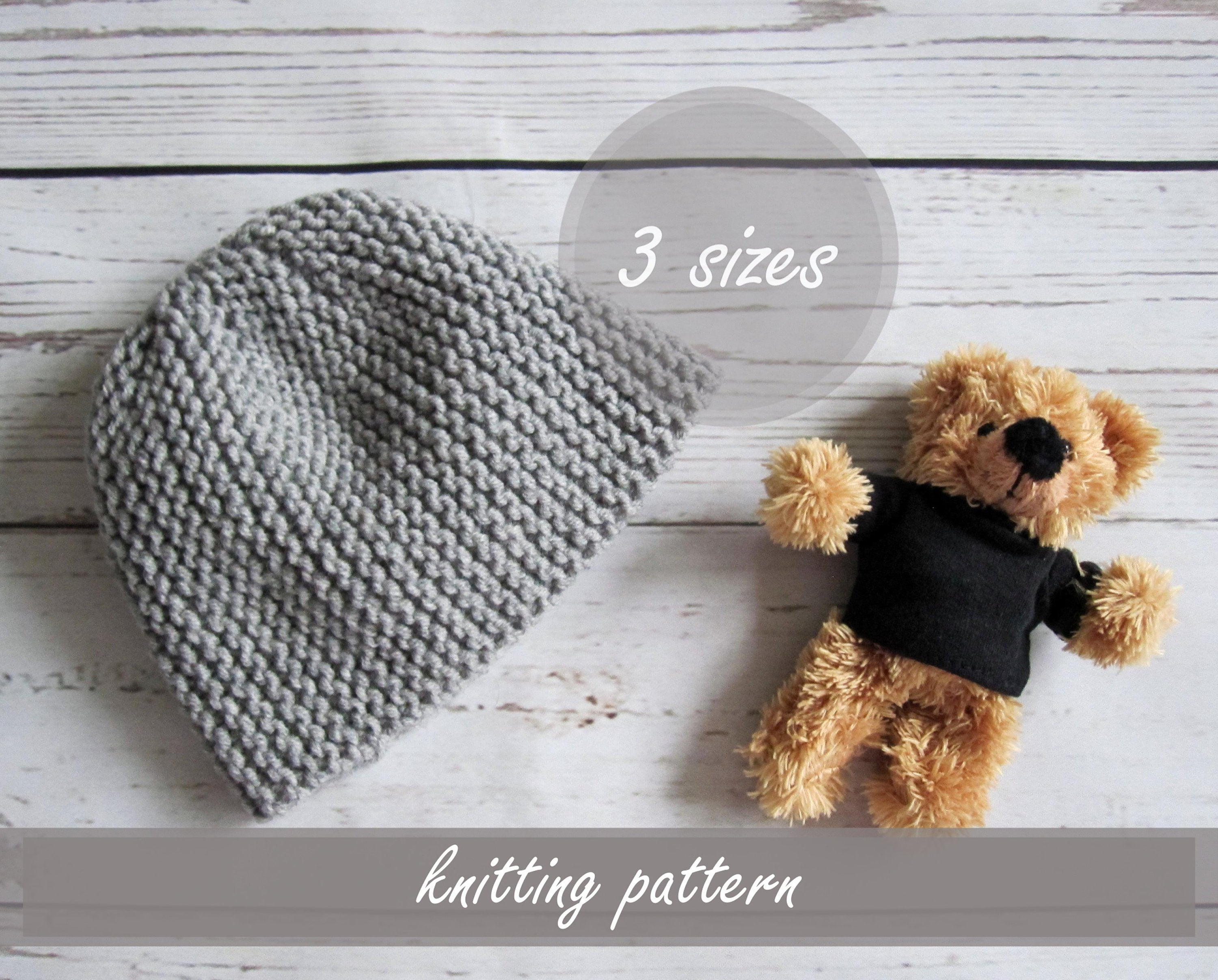 Baby Beanie Hat Knitting Pattern Knit Ba Hat Easy Knitting Pattern Pdf Ba Beanie Pattern Digital Download Knit Beanie Newborn Hat Toddler Hat Pattern Ba Knit Pattern