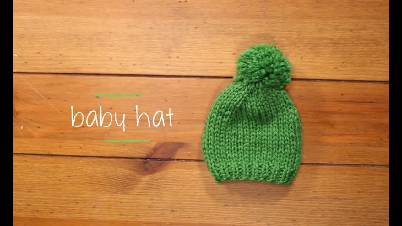 Baby Beanie Hat Knitting Pattern Knit Ba Hat With Pattern 1 Hour Knitting Project Knitting Tutorial With Stefanie Japel
