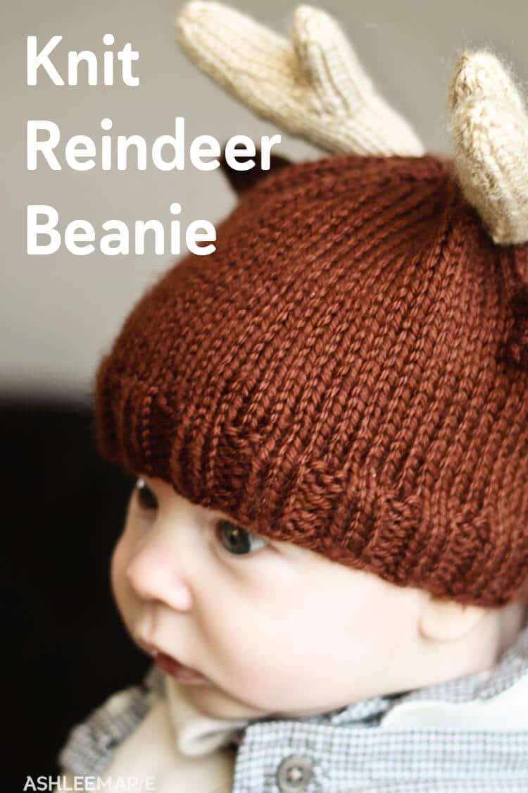 Baby Beanie Hat Knitting Pattern Knit Reindeer Beanie Ashlee Marie Real Fun With Real Food