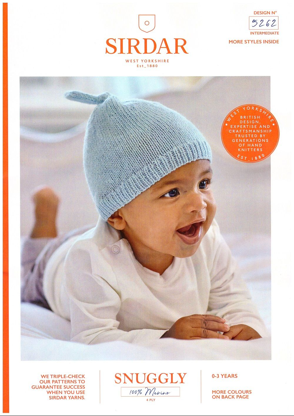 Baby Beanie Hat Knitting Pattern Sirdar Babies Hat Knitting Pattern In Snuggly 100 Merino 4 Ply 5262