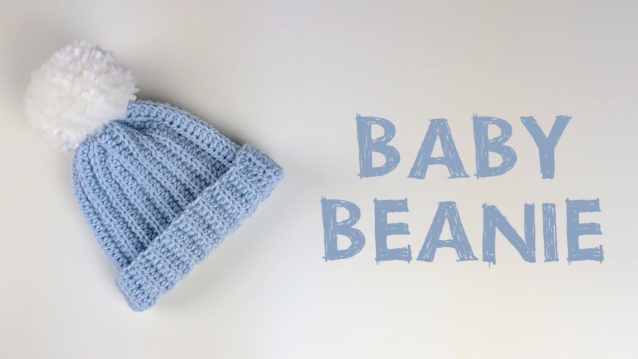 Baby Beanie Hat Knitting Pattern Very Easy Crochet Ba Beanie Tutorial Cro Patterns