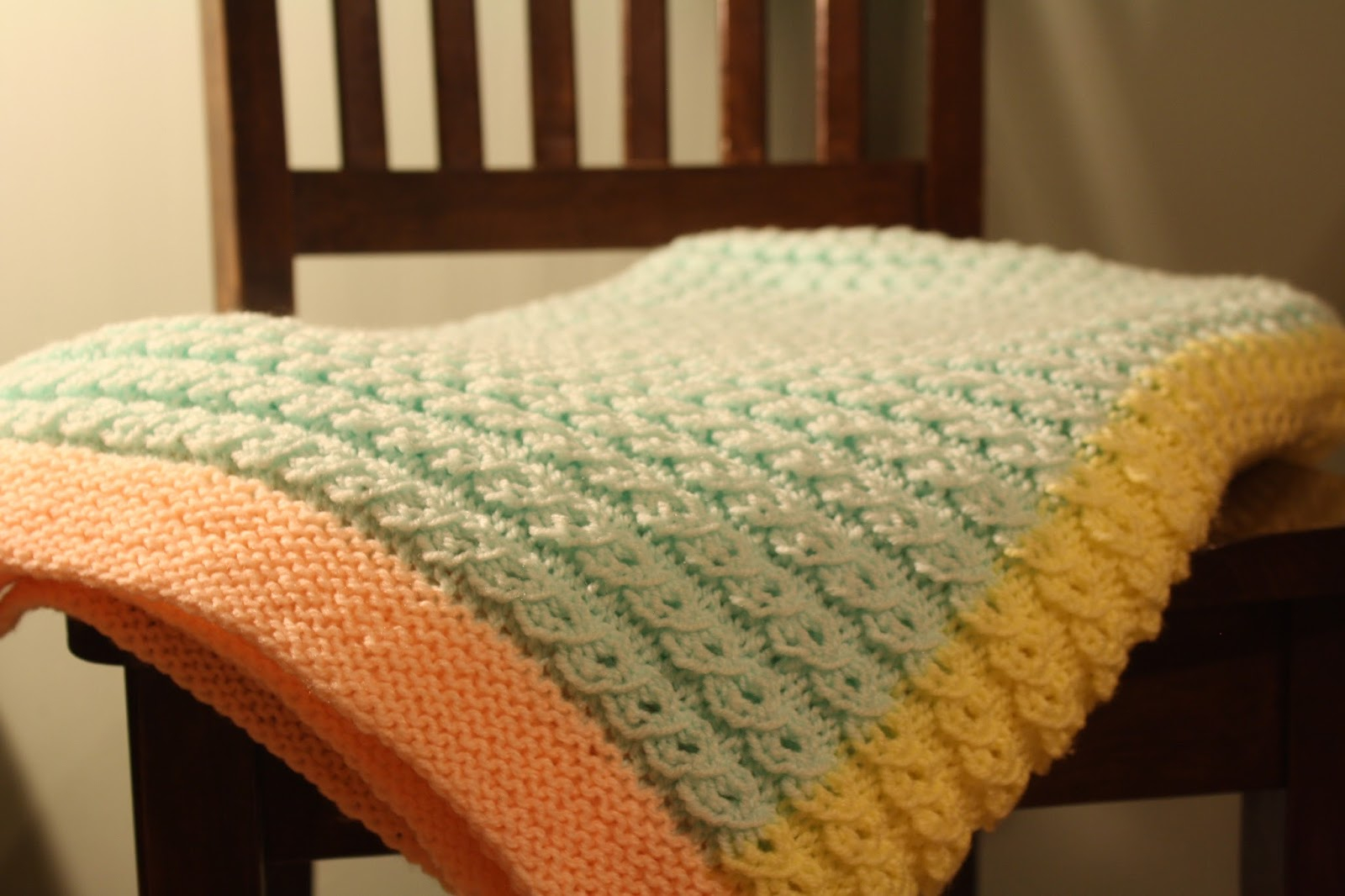 Baby Blanket Free Knitting Pattern Ba Blanket Knitting Pattern Scallop