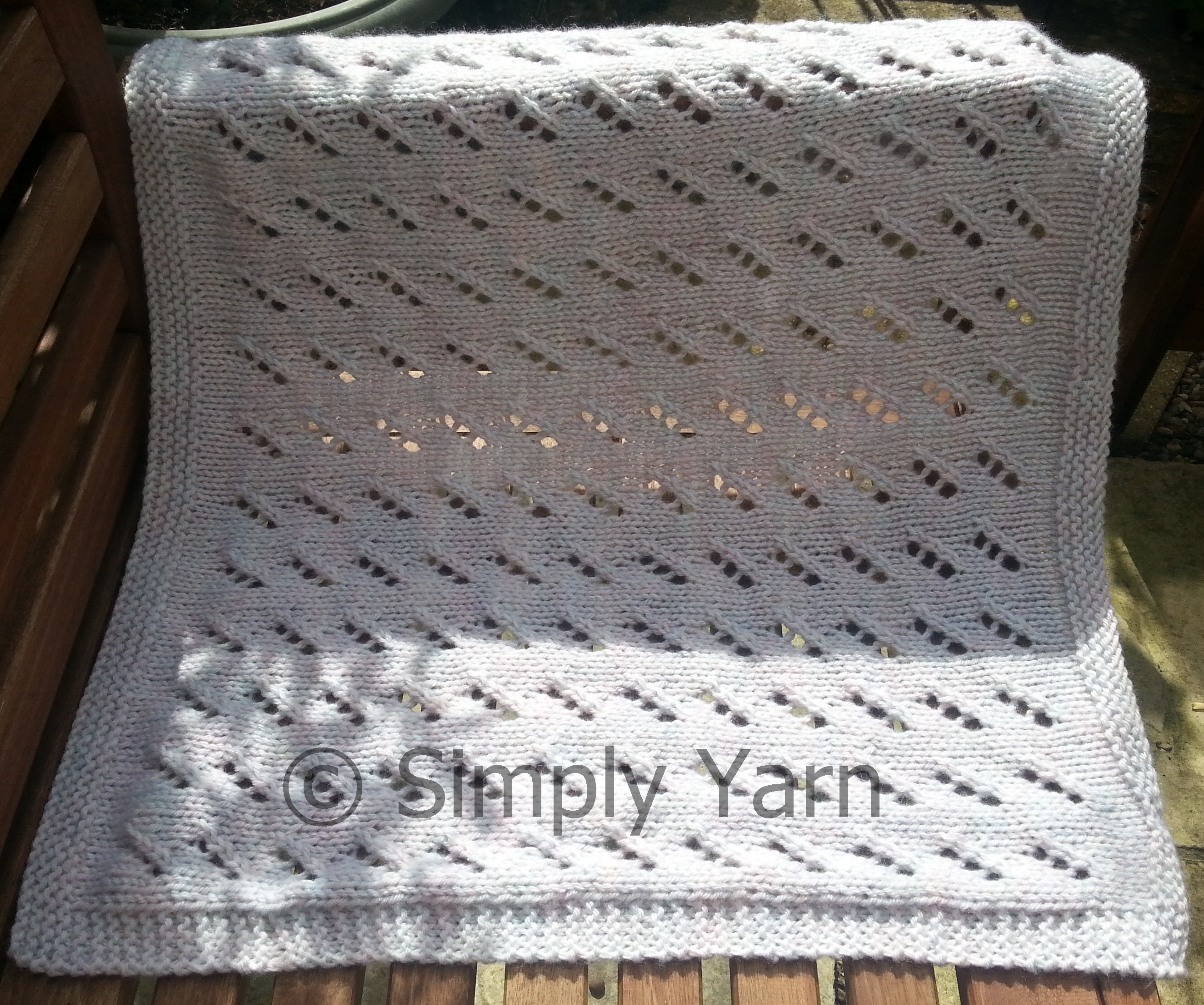 Baby Blanket Free Knitting Pattern Simple Eyelet Ba Blanket Free Pattern Simply Yarn When Thread