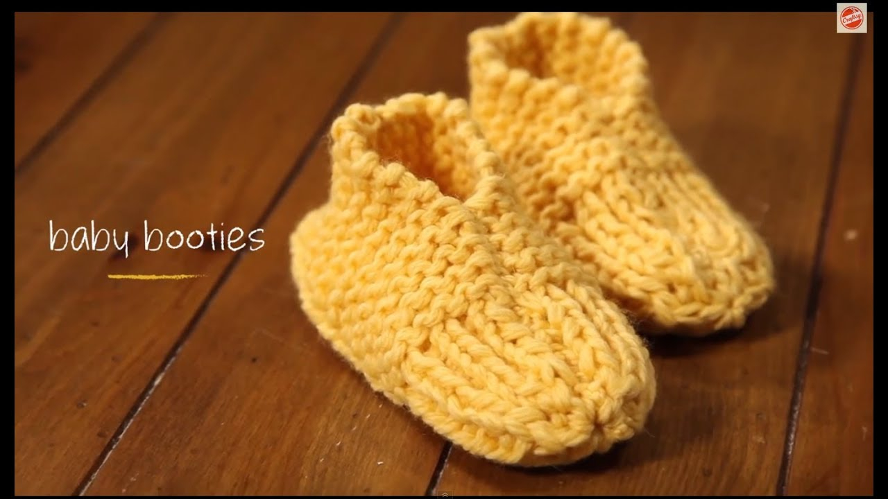 Baby Booties Pattern Knit Knit Ba Booties With Pattern 1 Hour Project Knitting Tutorial With Stefanie Japel