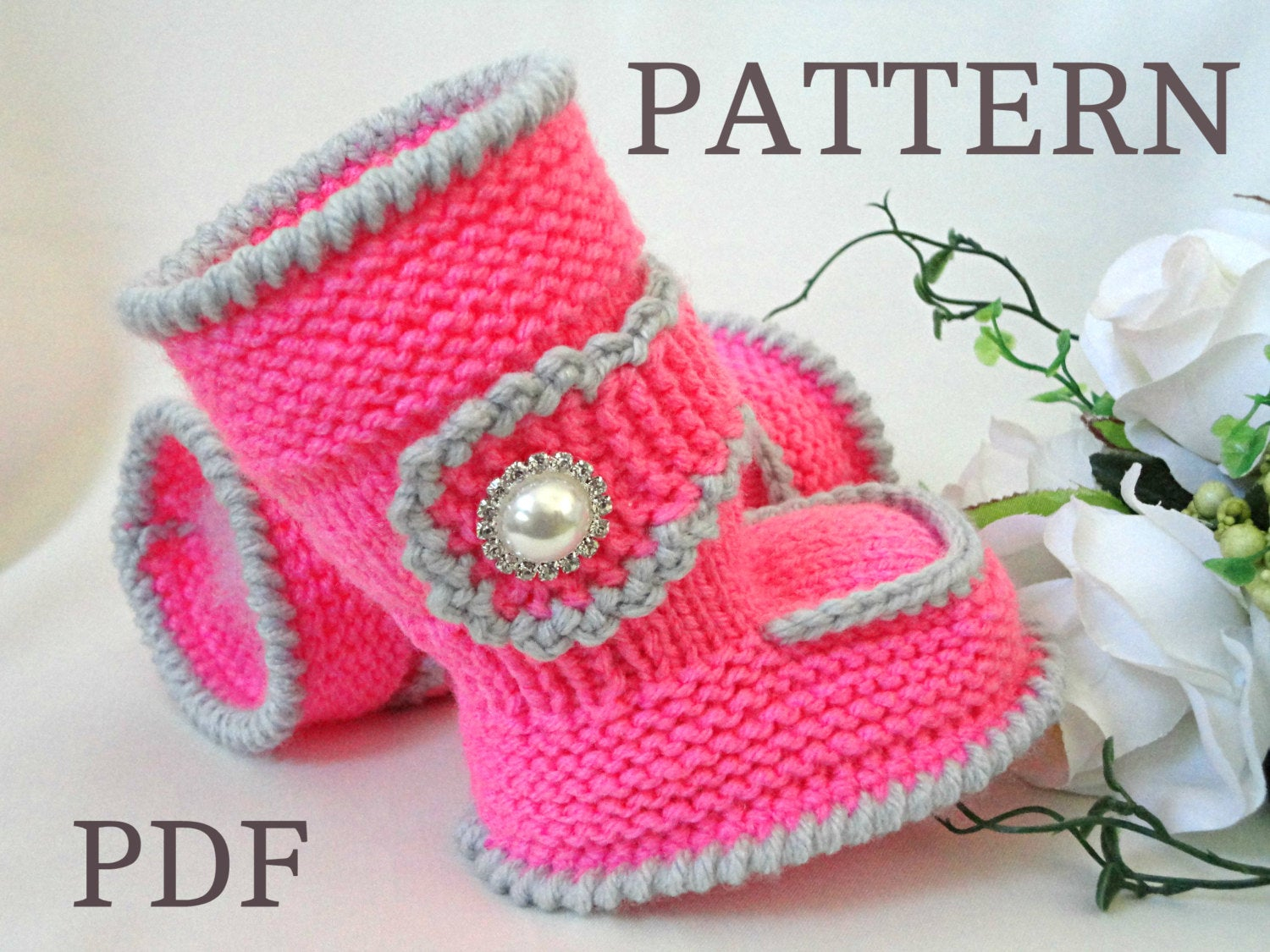 Baby Booties Pattern Knit Knitting Pattern Ba Booties Ba Shoes Knitted Ba Uggs Ba Boots Pattern Babies Newborn Infant Booties 0 18 Months Pattern Pdf