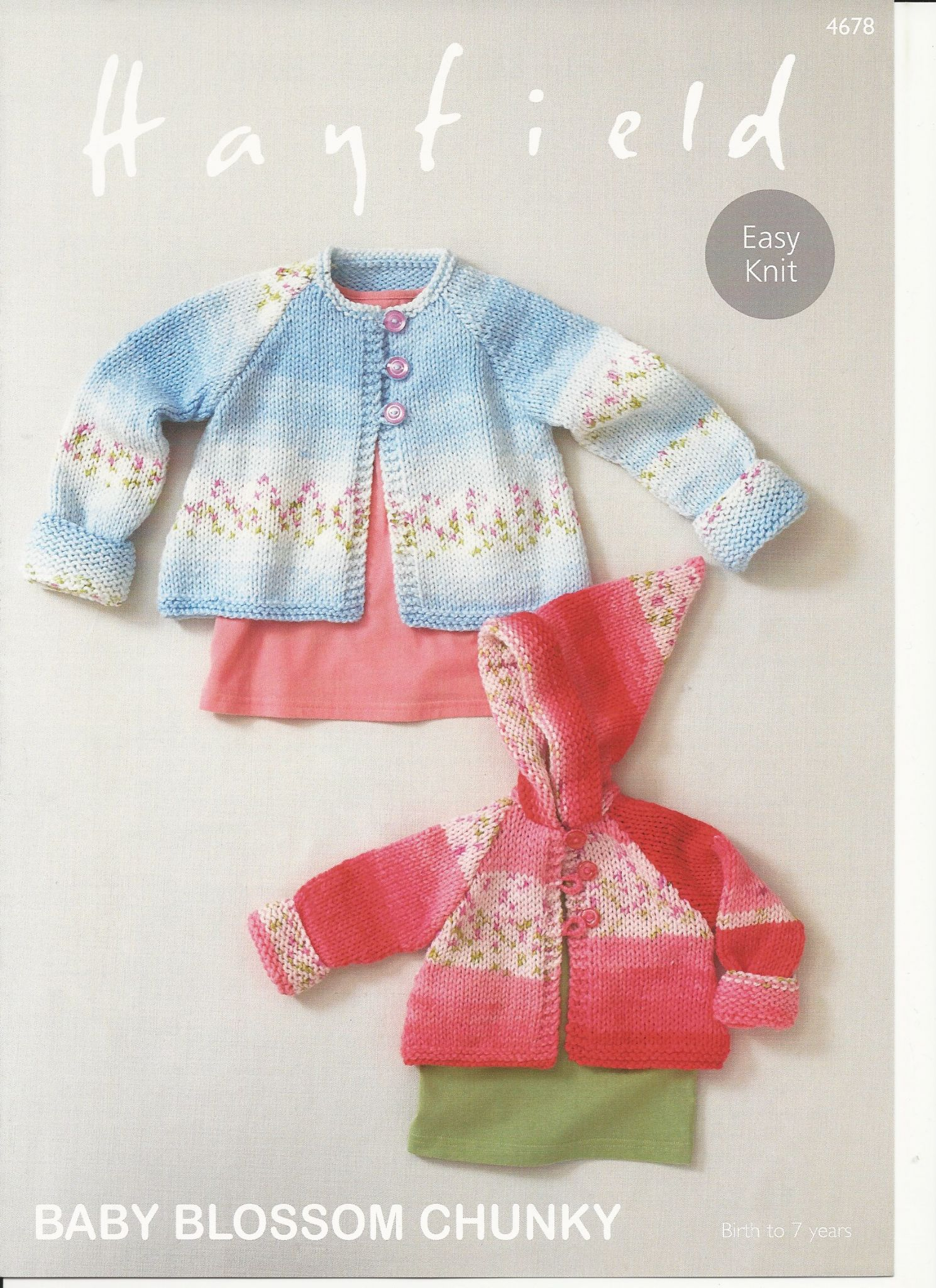 Baby Coat Knitting Pattern Hayfield Babies Coats Knitting Pattern In Ba Blossom Chunky 4678
