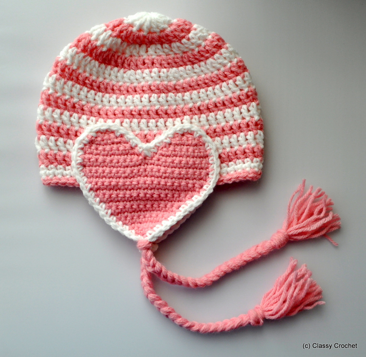 Baby Earflap Hat Knitting Pattern Free Pattern Crochet Valentine Heart Earflap Hat Classy Crochet