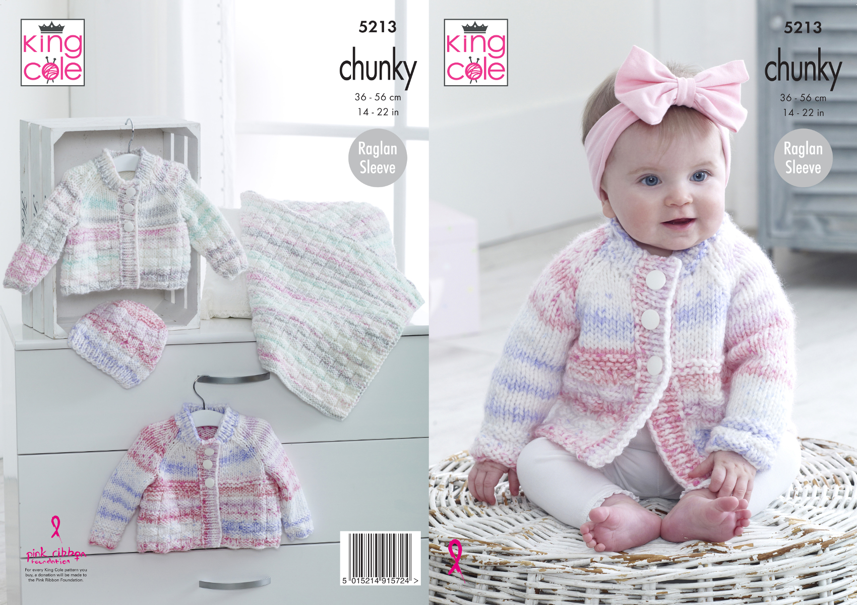 Baby Girl Blanket Knitting Patterns Details About Chunky Knitting Pattern King Cole Ba Raglan Sleeve Cardigans Hat Blanket 5213