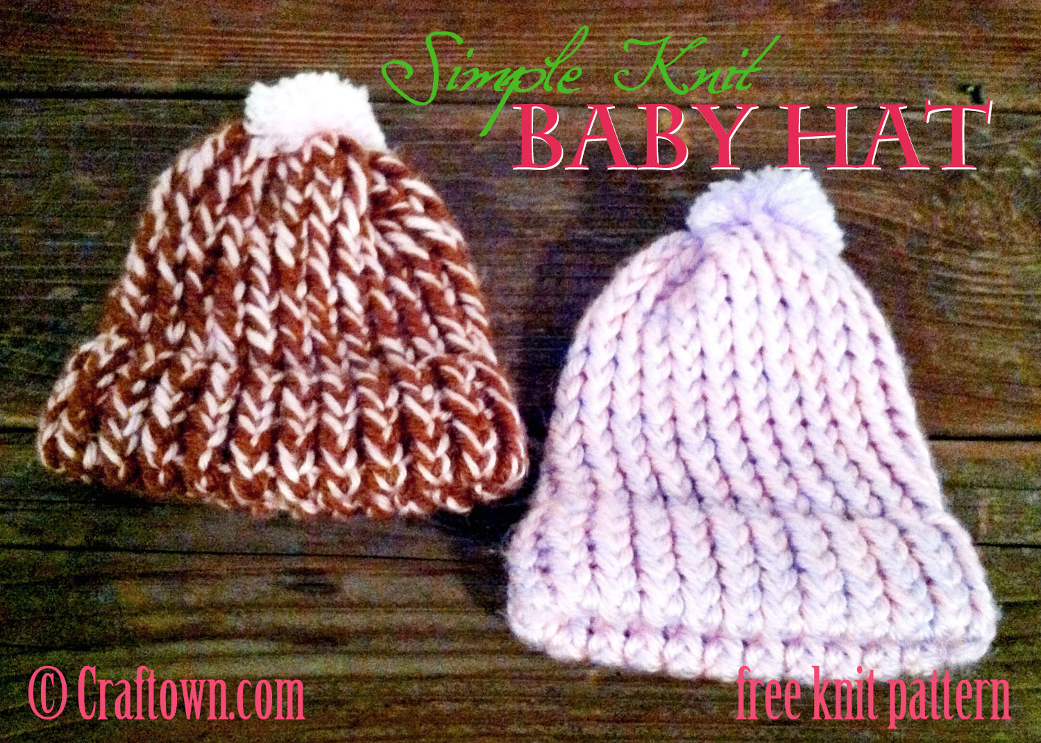 Baby Hat Patterns To Knit Free Knitting Pattern Simple Knit Ba Hat