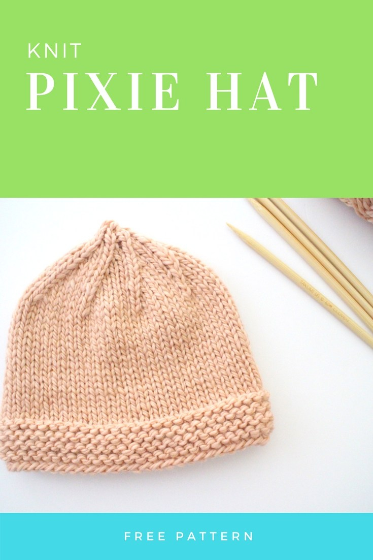 Baby Hat Patterns To Knit Pixie Knit Ba Hat Free Pattern Bhooked Knitting