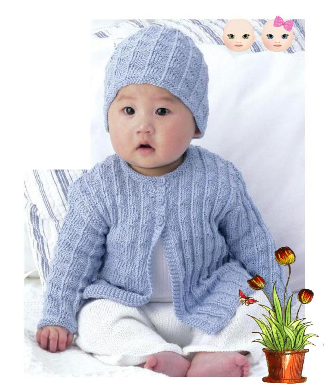 Baby Hoodie Knitting Pattern Free Free Pdf Digital Knitting Pattern Ba Aran Cardigan Jacket Hat