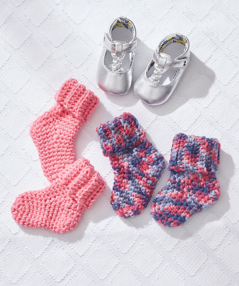Baby Socks Knitting Patterns Crochet Ba Socks Red Heart