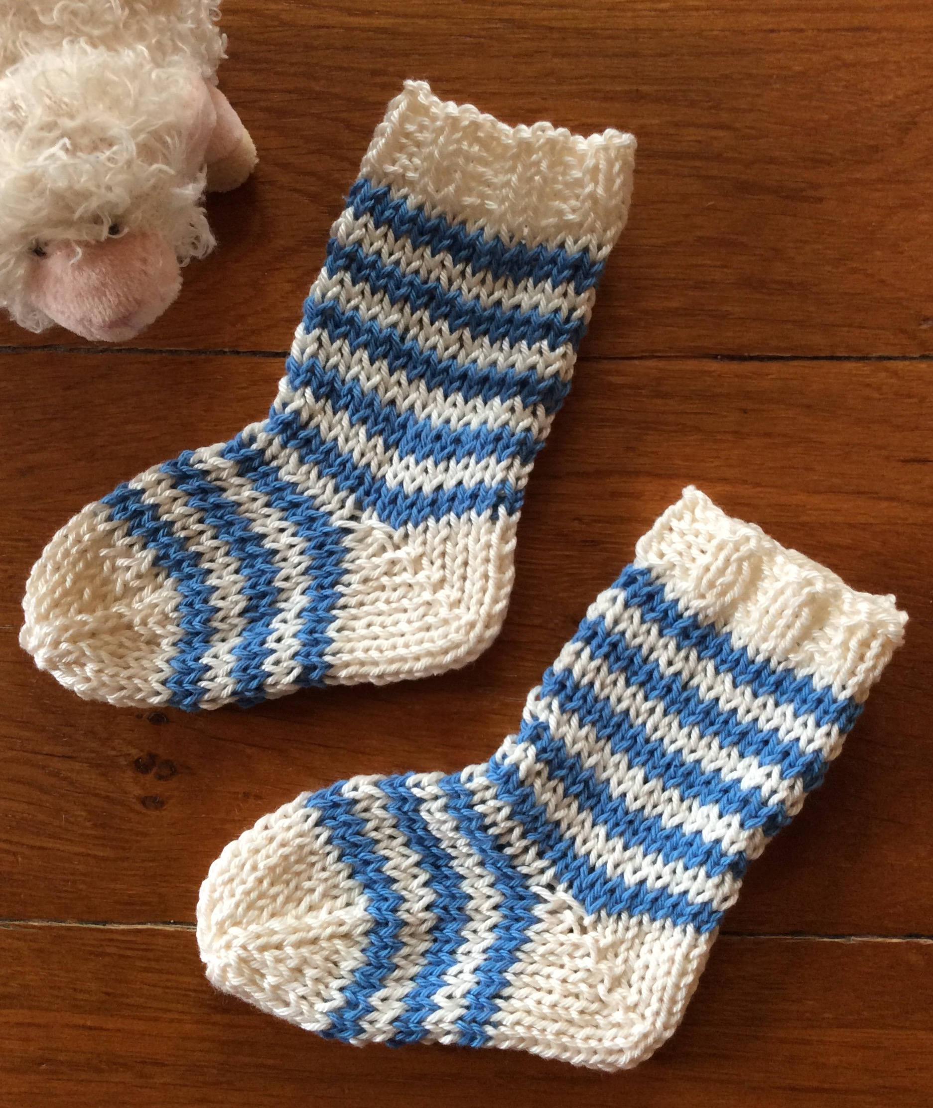 Baby Socks Knitting Patterns French Striped Ba Socks Knitting Pattern Pdf