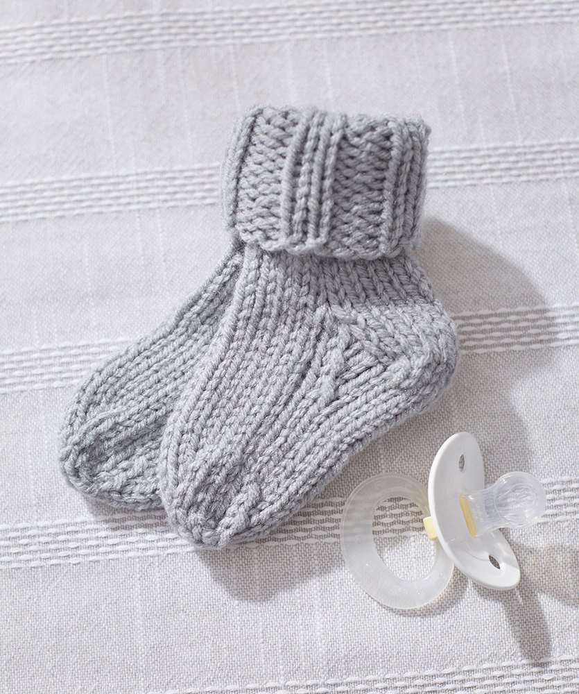 Baby Socks Knitting Patterns Knit Ba Socks Red Heart