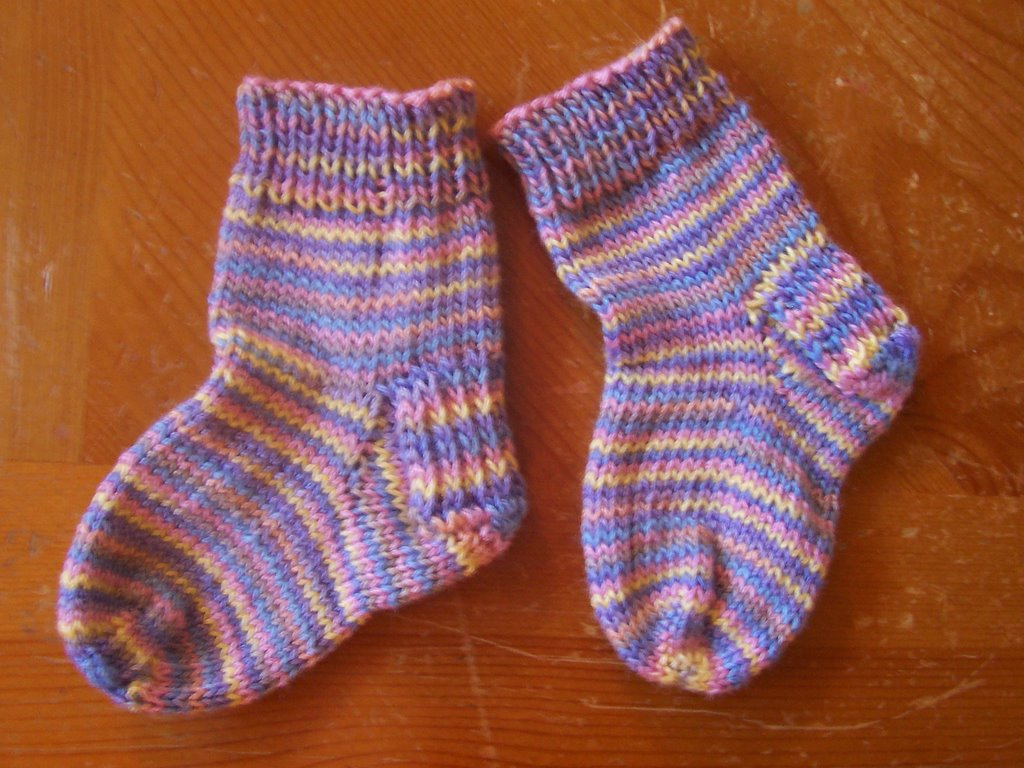 Baby Socks Pattern Knitting My Virtual Sanity Free Pattern Toe Up Heal Flap Magic Loop