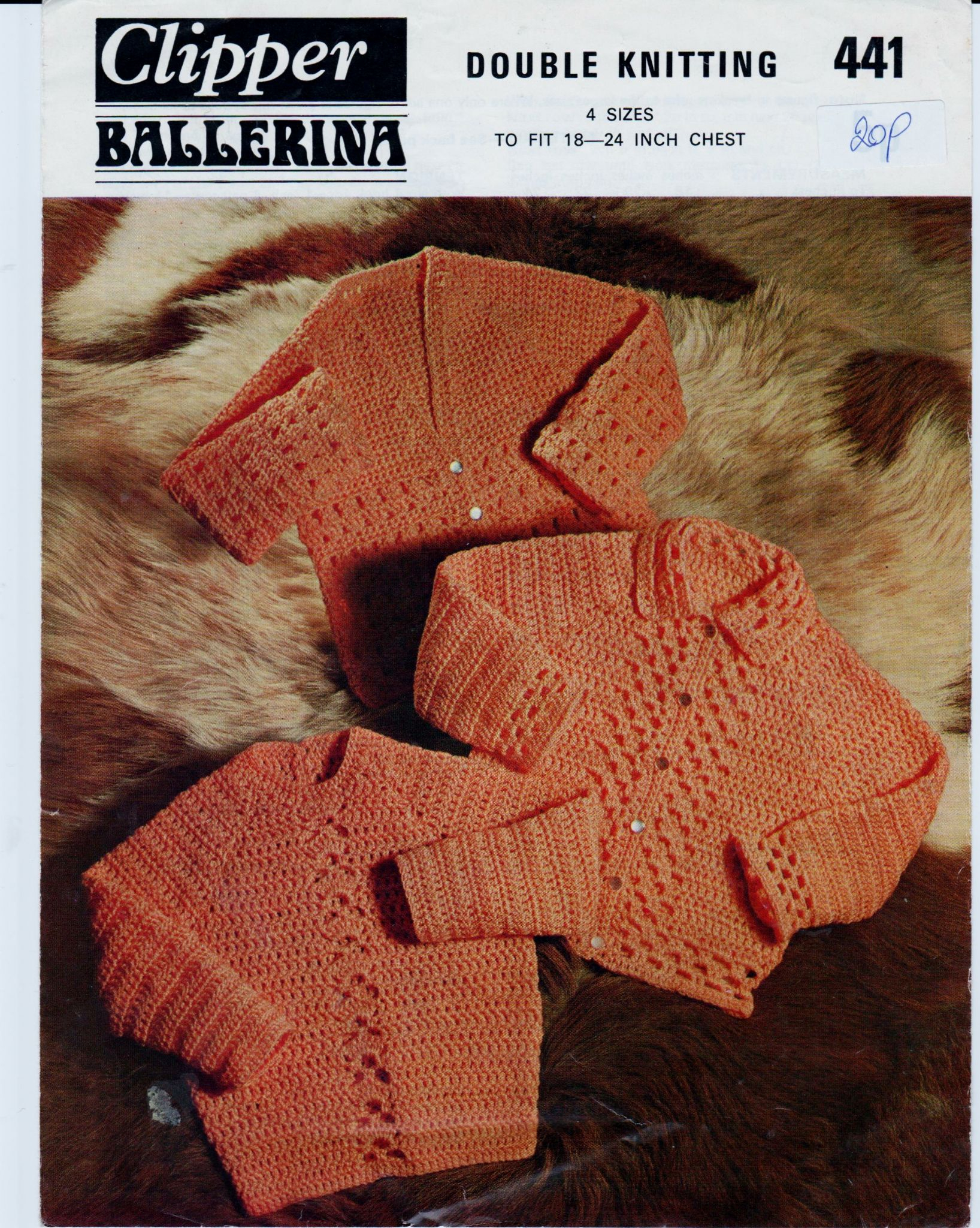 Ballet Cardigan Knitting Pattern Original Vintage Knitting Pattern Clipper Ballerina 441 Ba