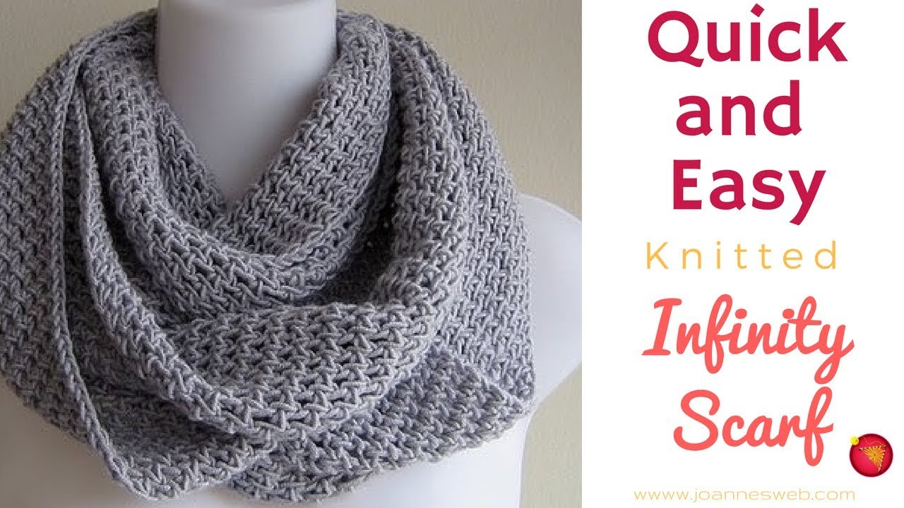 Basic Knitting Scarf Patterns Project Infinity Scarf