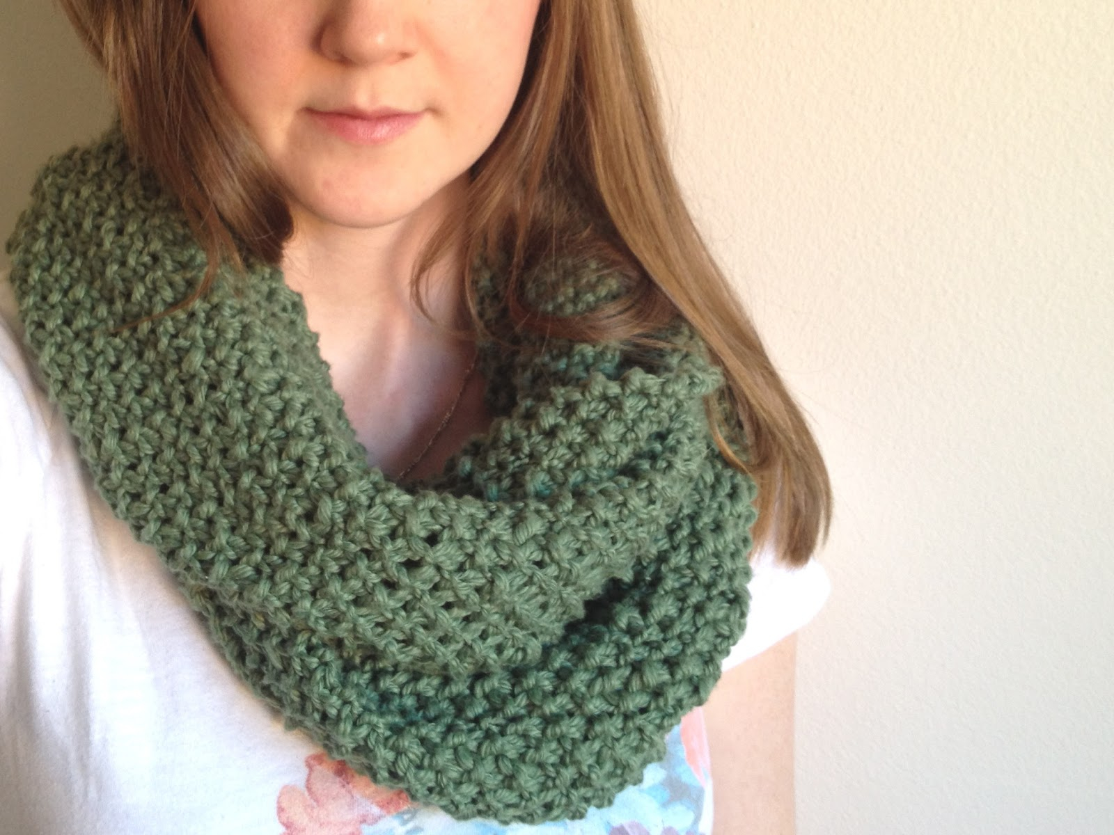 Basic Knitting Scarf Patterns Tinselmint Free Infinity Scarf Pattern For Beginners