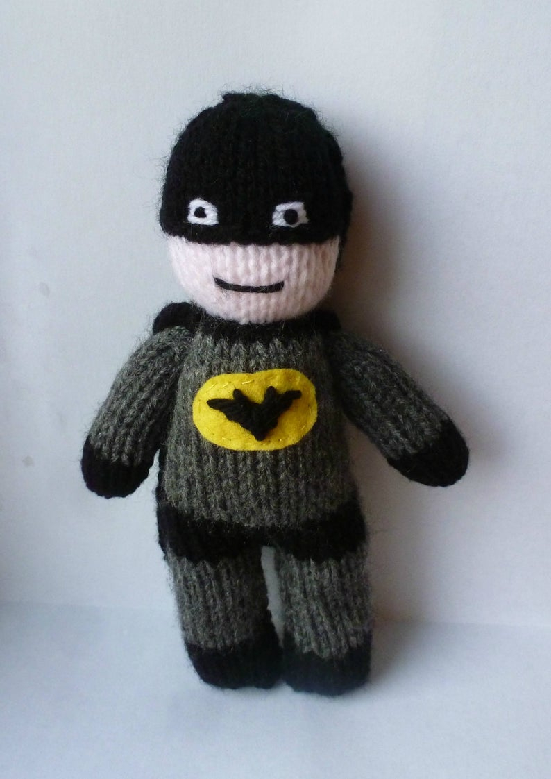 Batman Doll Knitting Pattern Batman Knitted Doll