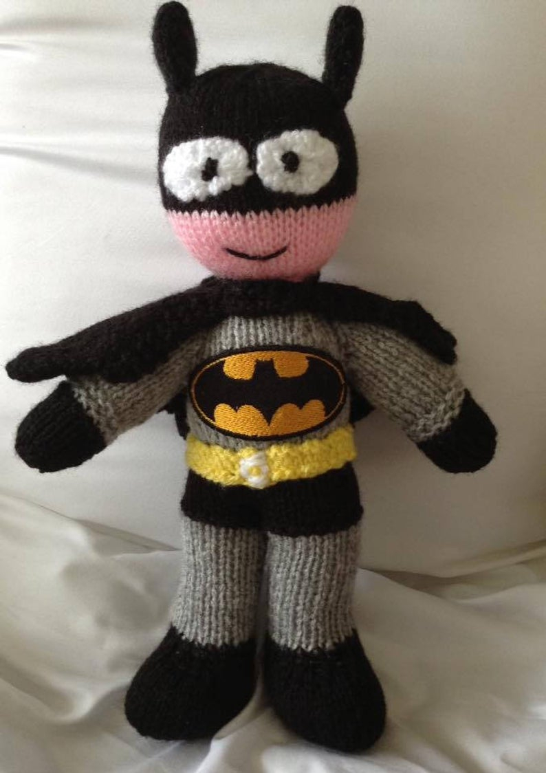 Batman Doll Knitting Pattern Batman Robin Toy Knitting Pattern Elaine Munn