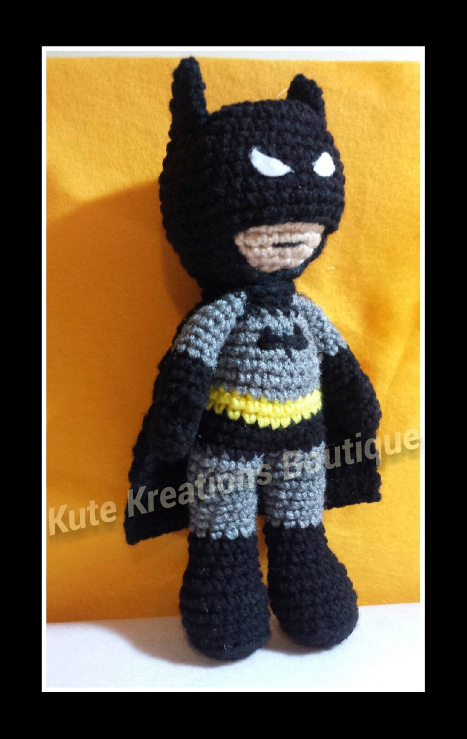 Batman Doll Knitting Pattern Inspired Crochet Batman Doll