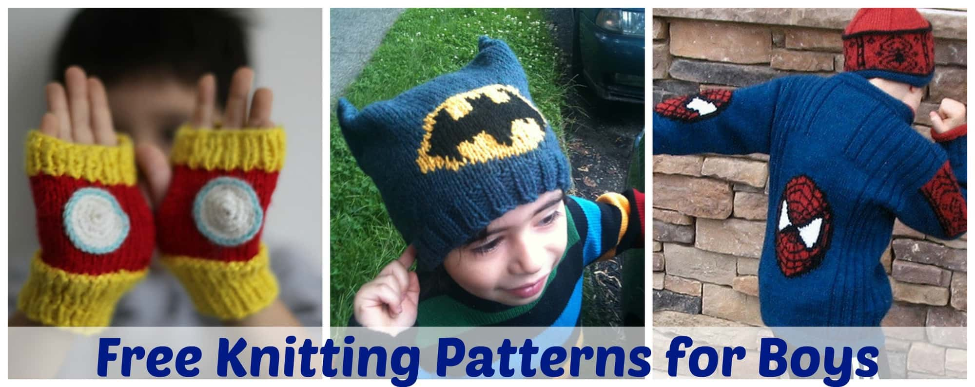 Batman Doll Knitting Pattern The Huge List Of Free Knitting Patterns For Boys Little Miss Kate