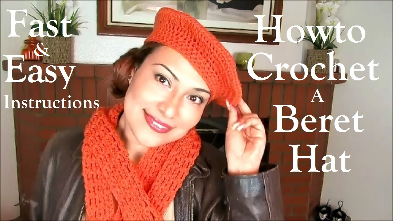 Beret Knitting Pattern Easy Howto Crochet A Beret Hat