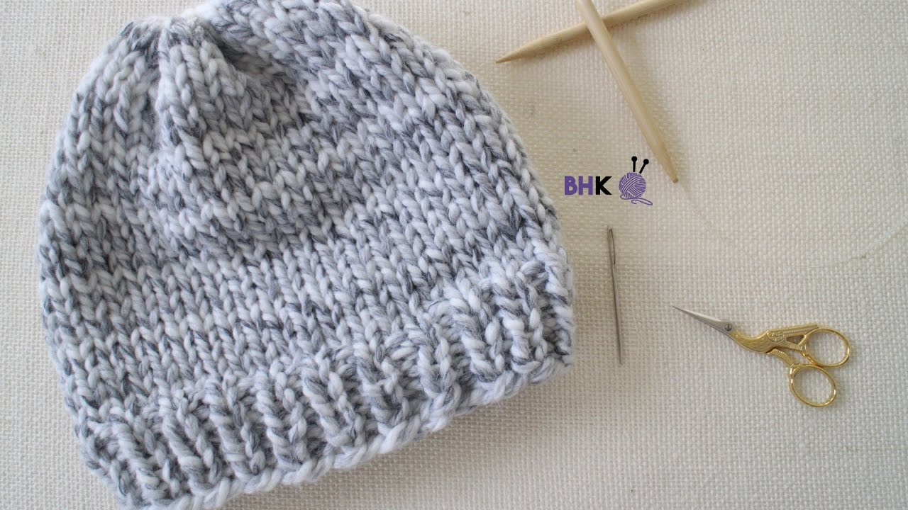 Bobble Hat Knitting Pattern Free How To Knit A Hat For Complete Beginners