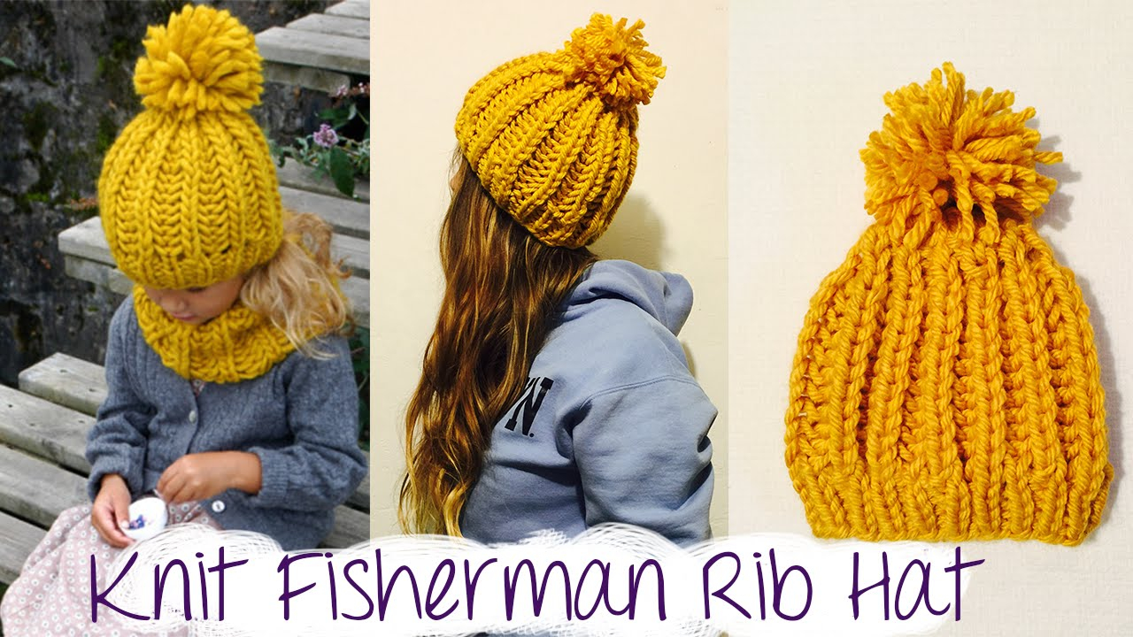 Bobble Hat Knitting Pattern Free How To Knit Fast And Easy Chunky Ribbed Hat