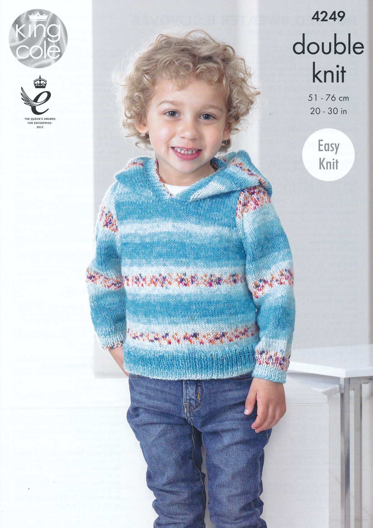 Boy Knitting Patterns Details About King Cole Dk Double Knitting Pattern Childrens Boys Hooded Sweater Slipover 4249