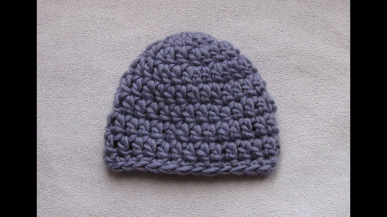 Bulky Knit Hat Pattern Free Very Easy Crochet Chunky Ba Hat Tutorial 20 Minute Ba Hat