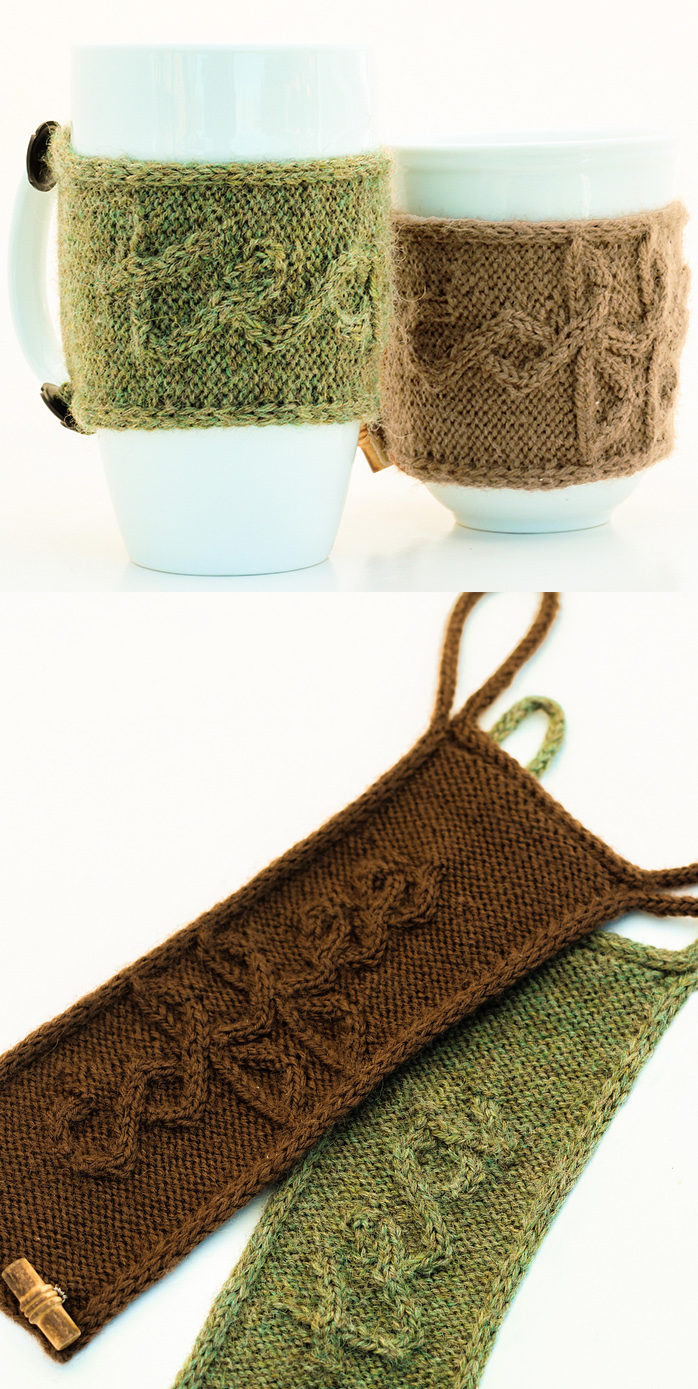 Cable Knit Coffee Cozy Pattern Beverage Cosy Knitting Patterns In The Loop Knitting