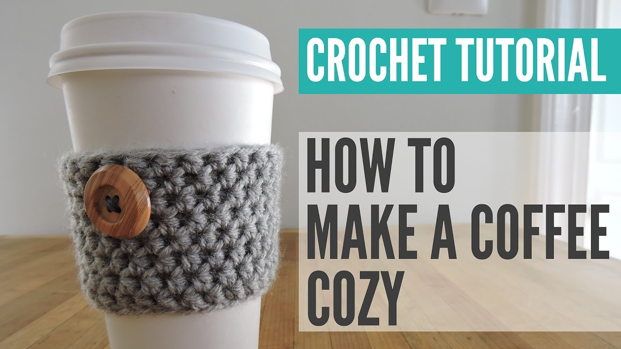 Cable Knit Coffee Cozy Pattern Crochet Coffee Cup Cozy Tutorial Coffee Cozy Pattern