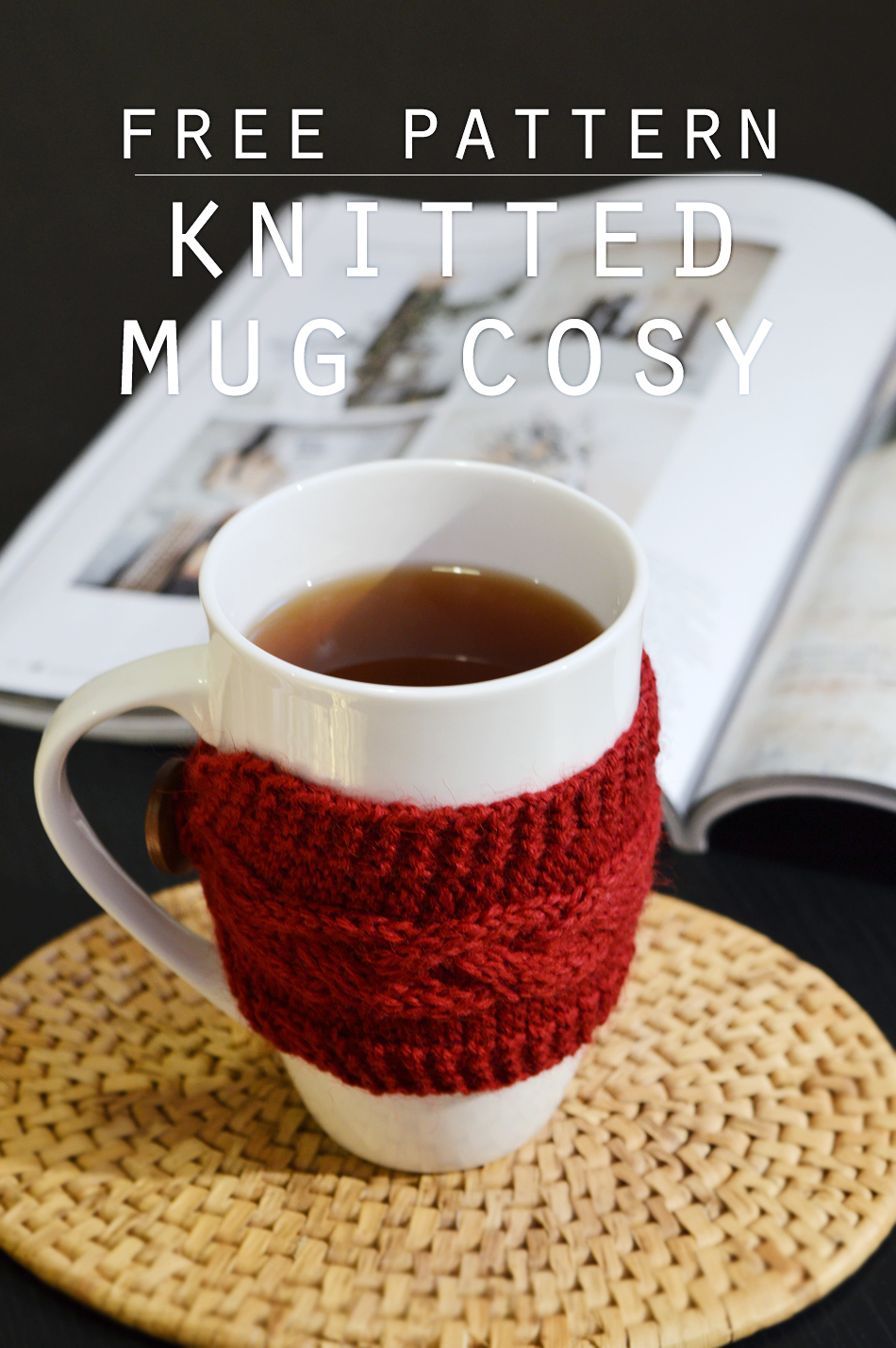 Cable Knit Coffee Cozy Pattern Diy Braided Cable Mug Cosy With Free Pattern