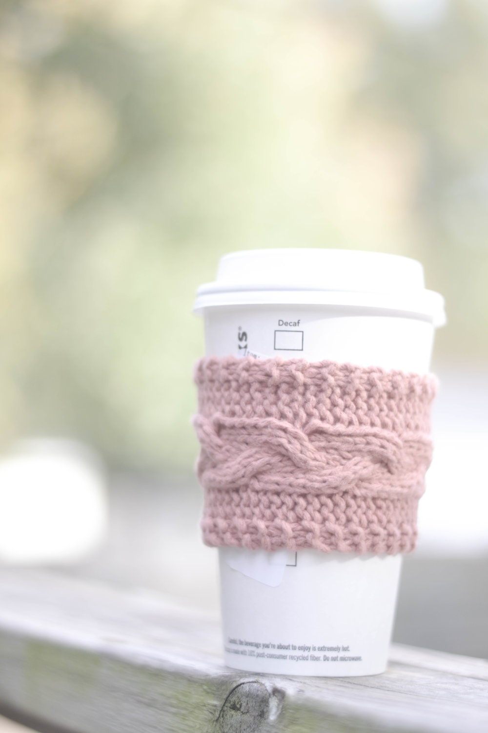 Cable Knit Coffee Cozy Pattern Diy Cable Knit Coffee Cozy The Little Onion