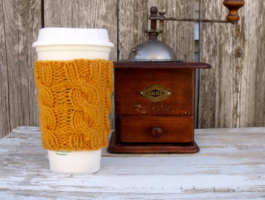 Cable Knit Coffee Cozy Pattern Hand Knit Gifts Guaranteed To Impress Your Hostess