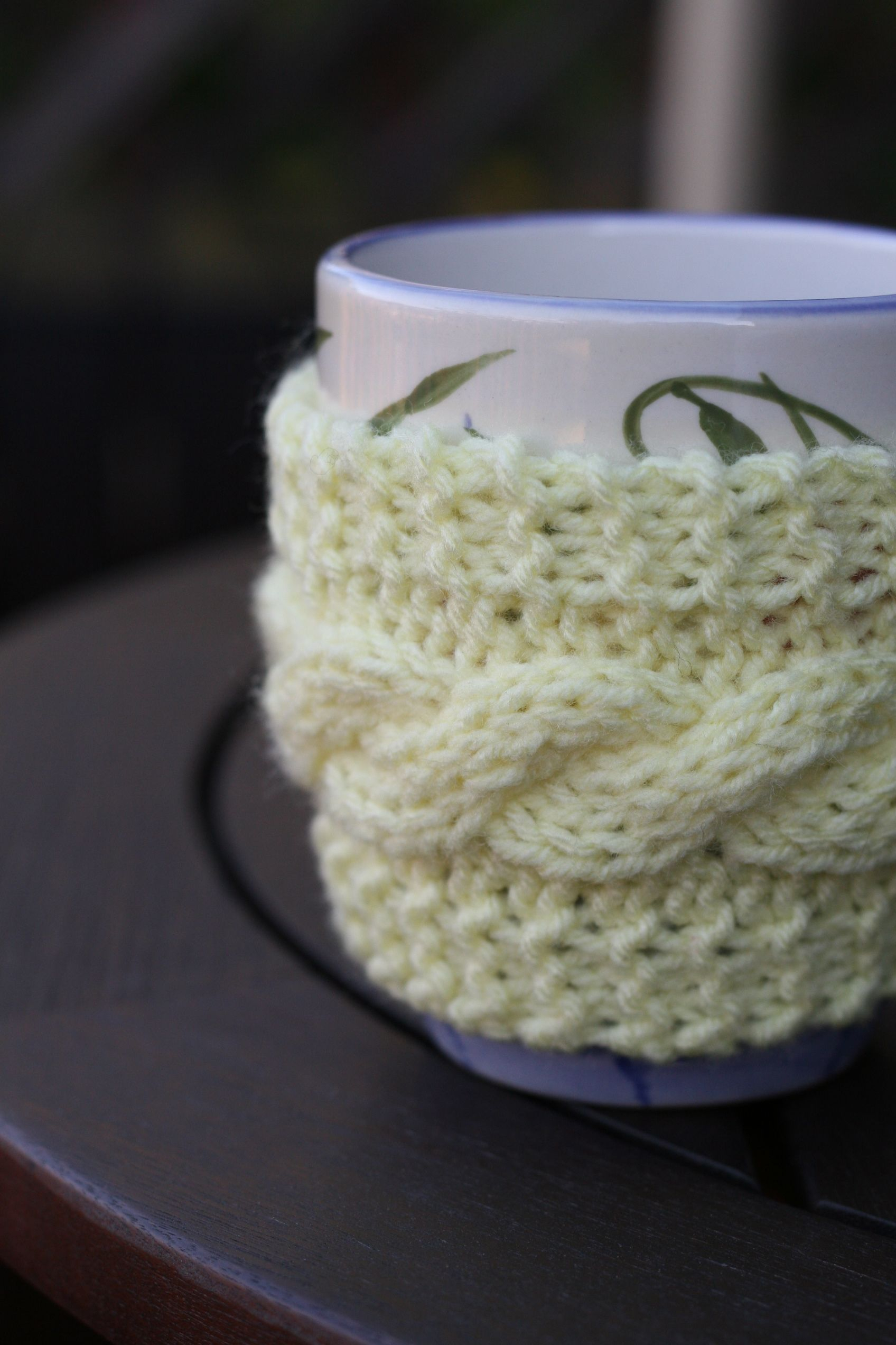 Cable Knit Coffee Cozy Pattern Homebody Buttoned Mug Cozy Knitting Pattern Plain And Cabled The