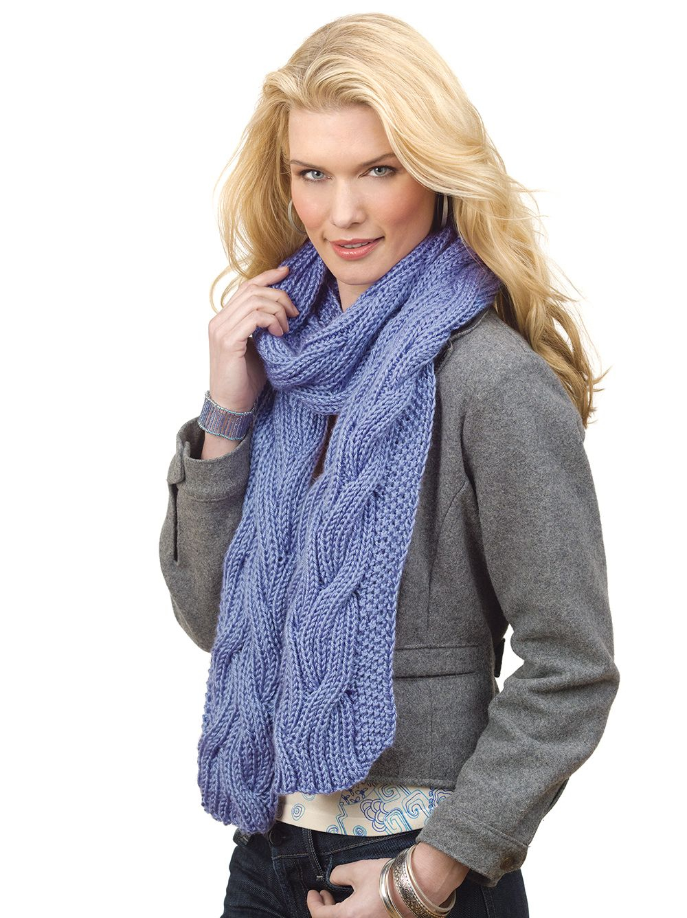 Cable Knitted Scarf Pattern Free Reversible Cable Rib Scarf Pattern