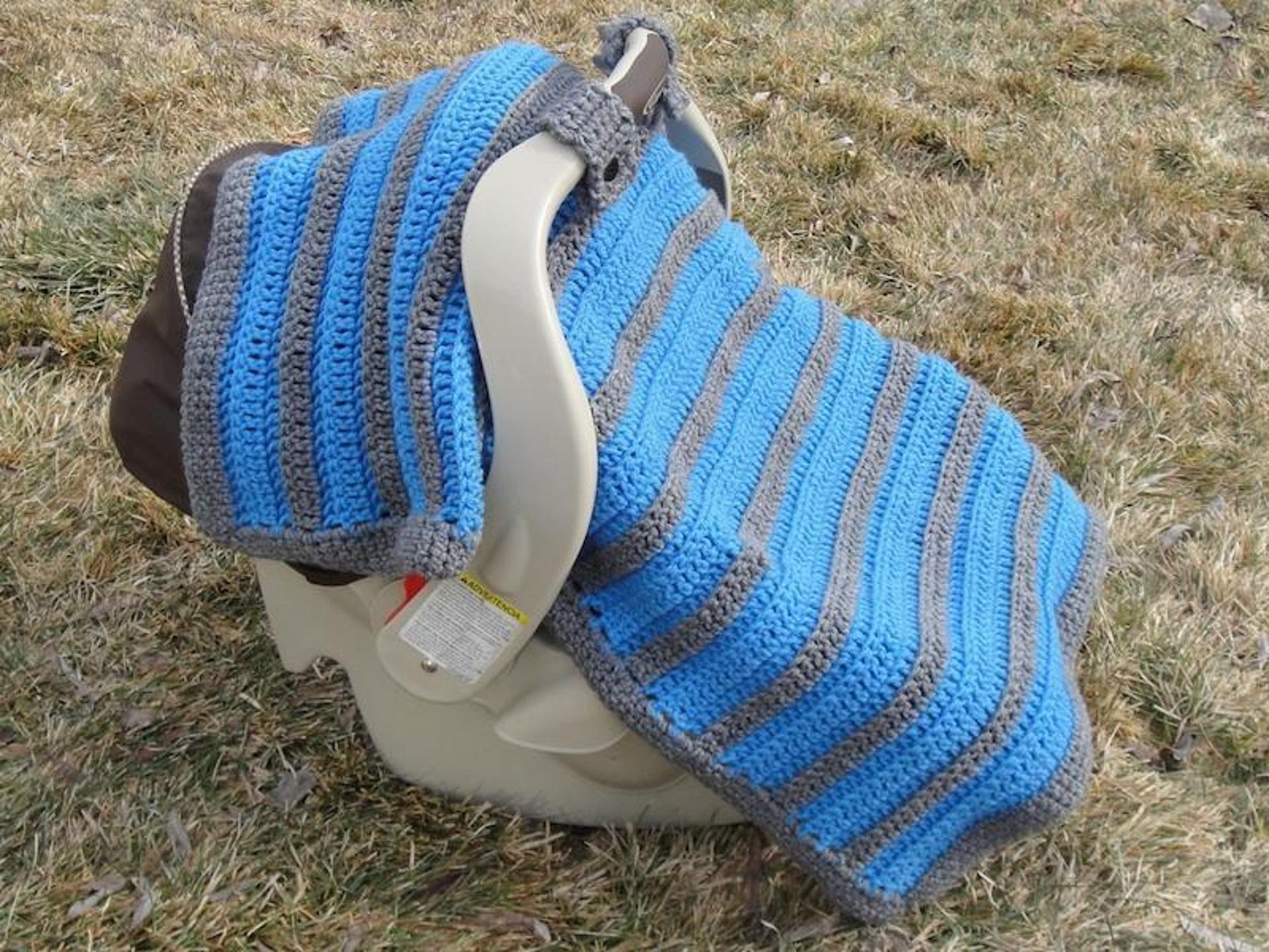 Car Seat Knitted Blanket Pattern 9 Crochet Carseat Canopy Patterns For Babies