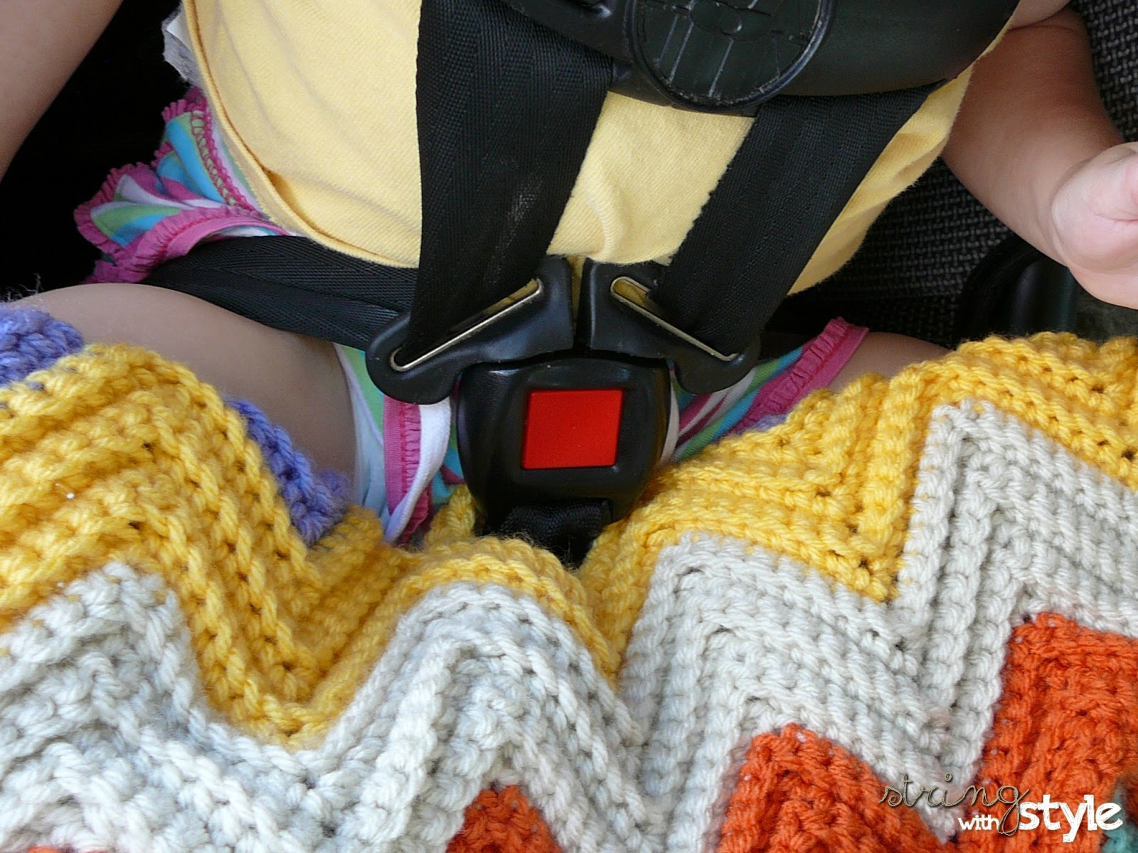 Car Seat Knitted Blanket Pattern Chevron Love Car Seat Blanket