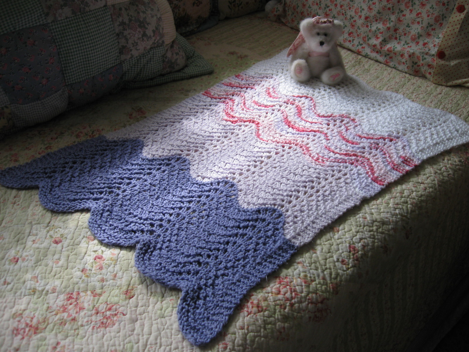 Car Seat Knitted Blanket Pattern Feather And Fan Ba Car Seat Blanket How To Make A Ba Blanket
