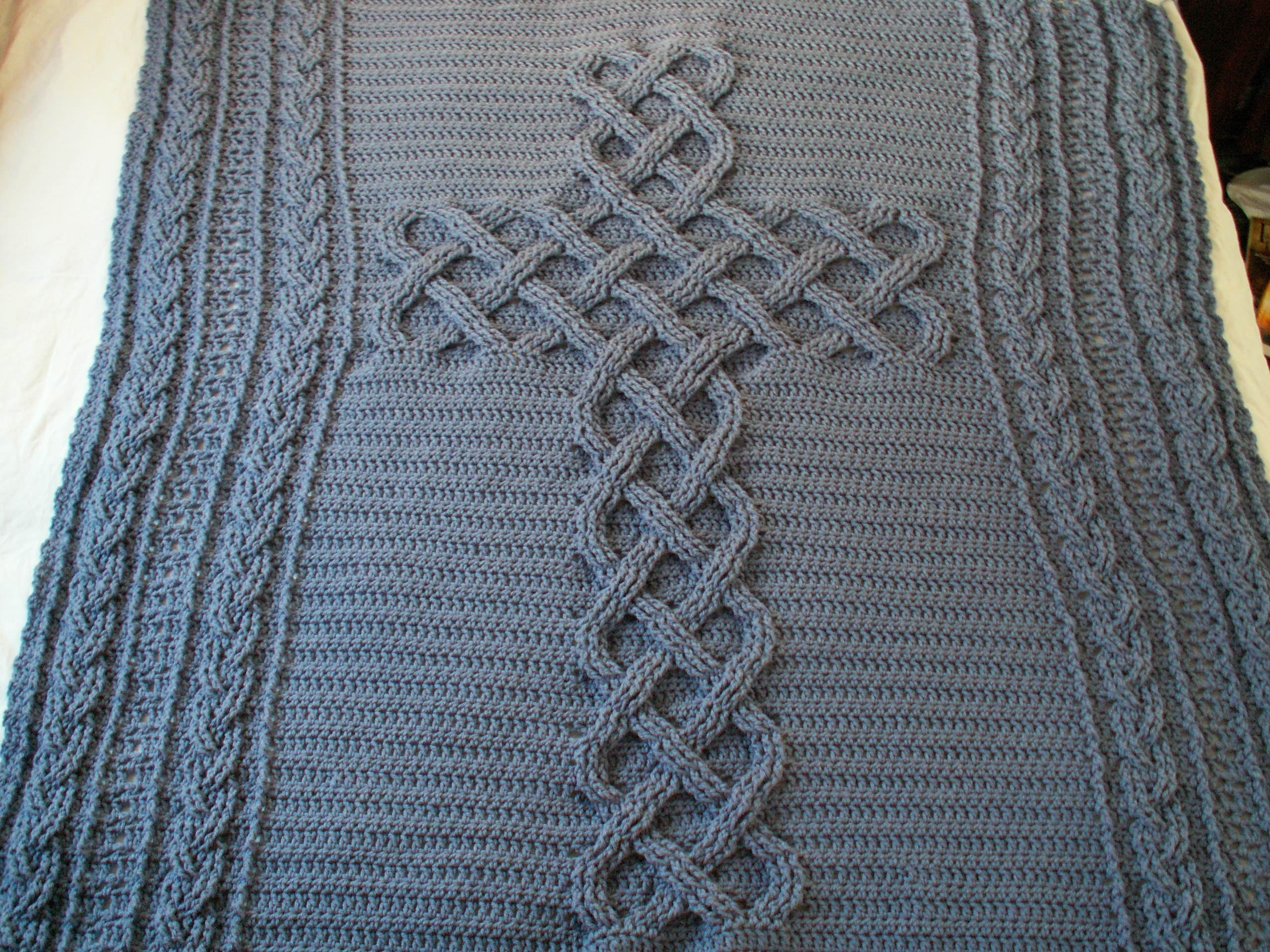 Celtic Afghan Knit Pattern Chunky Celtic Cross Cable Afghan Throw Blanket Pattern
